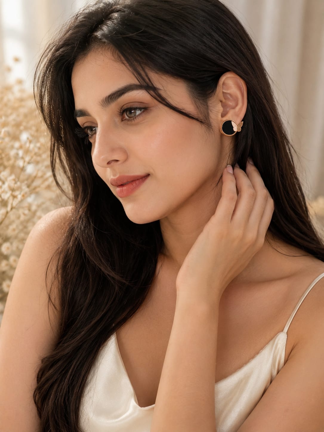 Noir Butterfly Stud Earrings