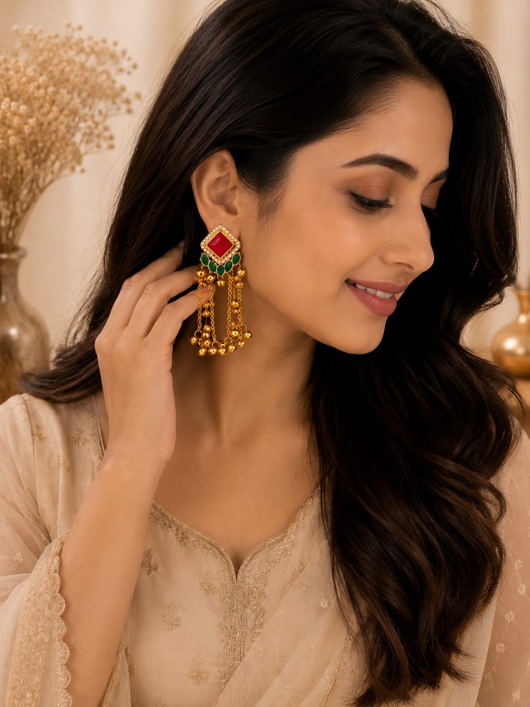 Premium Kashmiri Drop Earrings