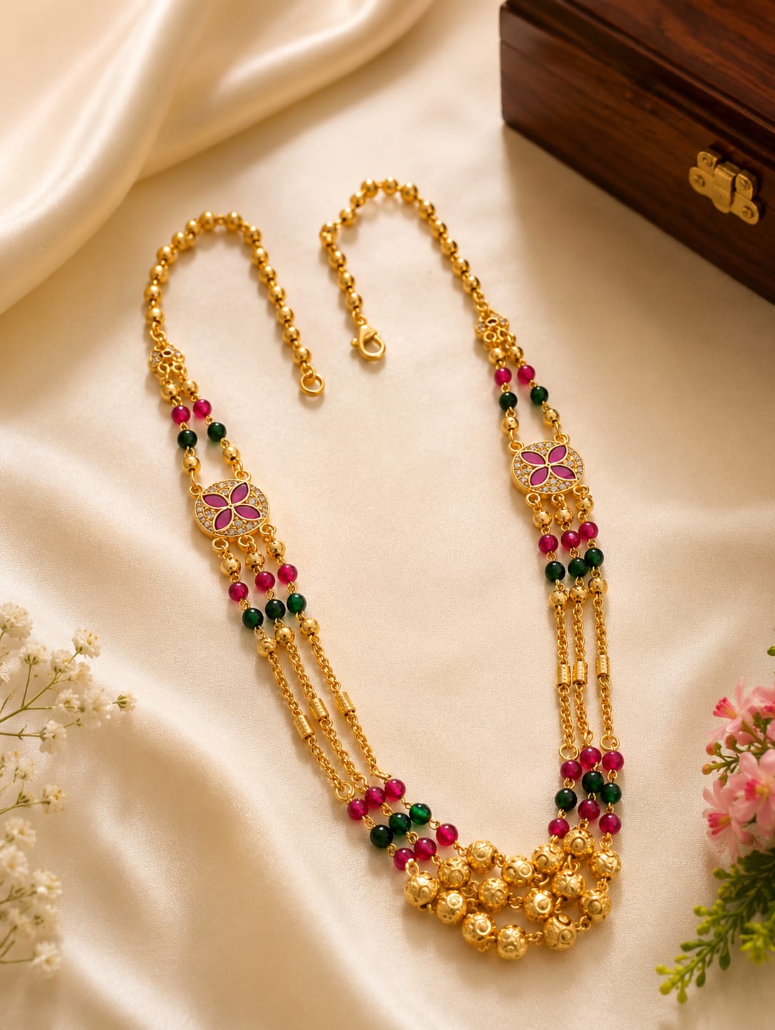 Traditional Gold Beaded Mala