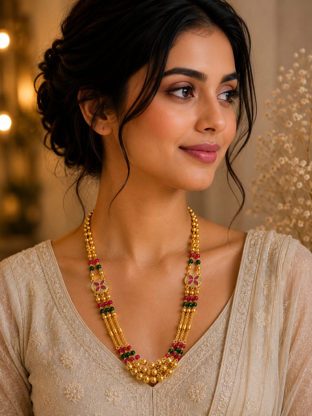 Traditional Gold Beaded Mala