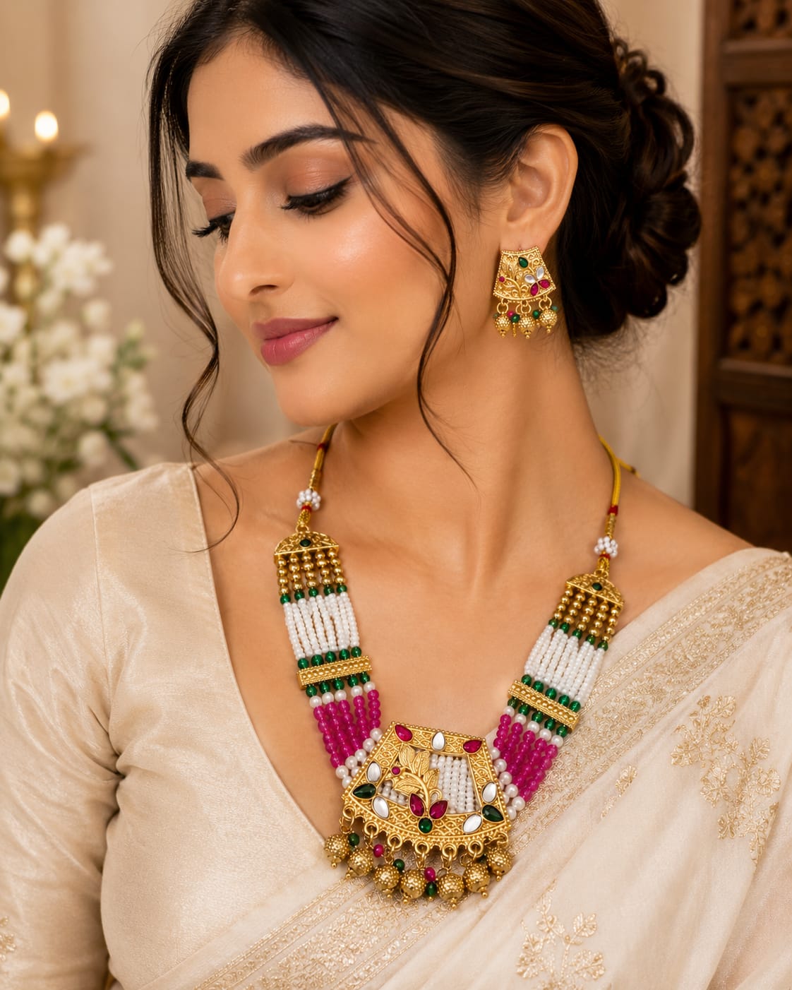 Traditional Beaded Necklace Set