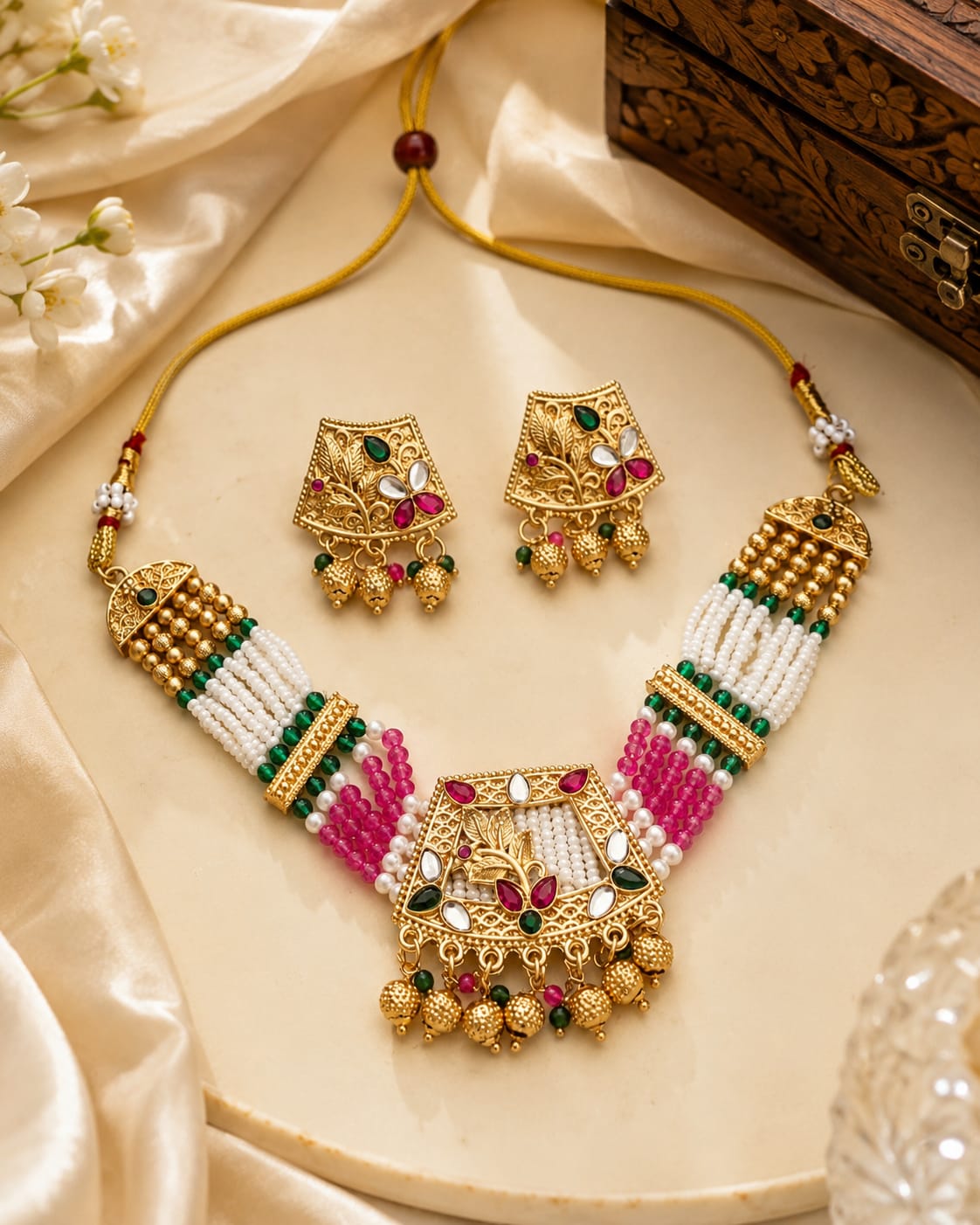 Traditional Beaded Necklace Set