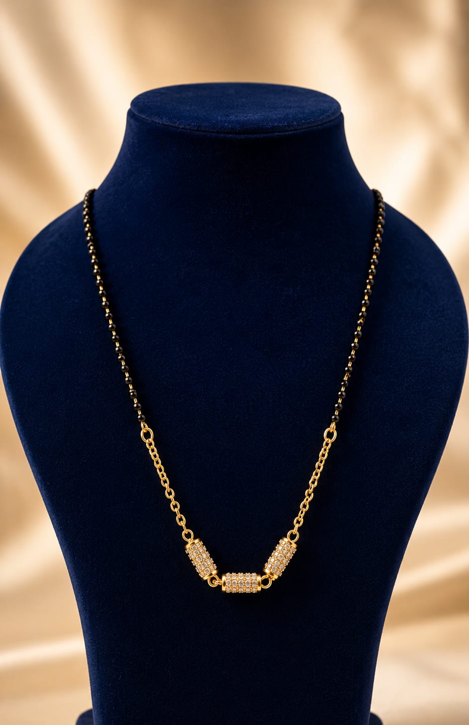 Crystal Barrel Gold-Plated Mangalsutra
