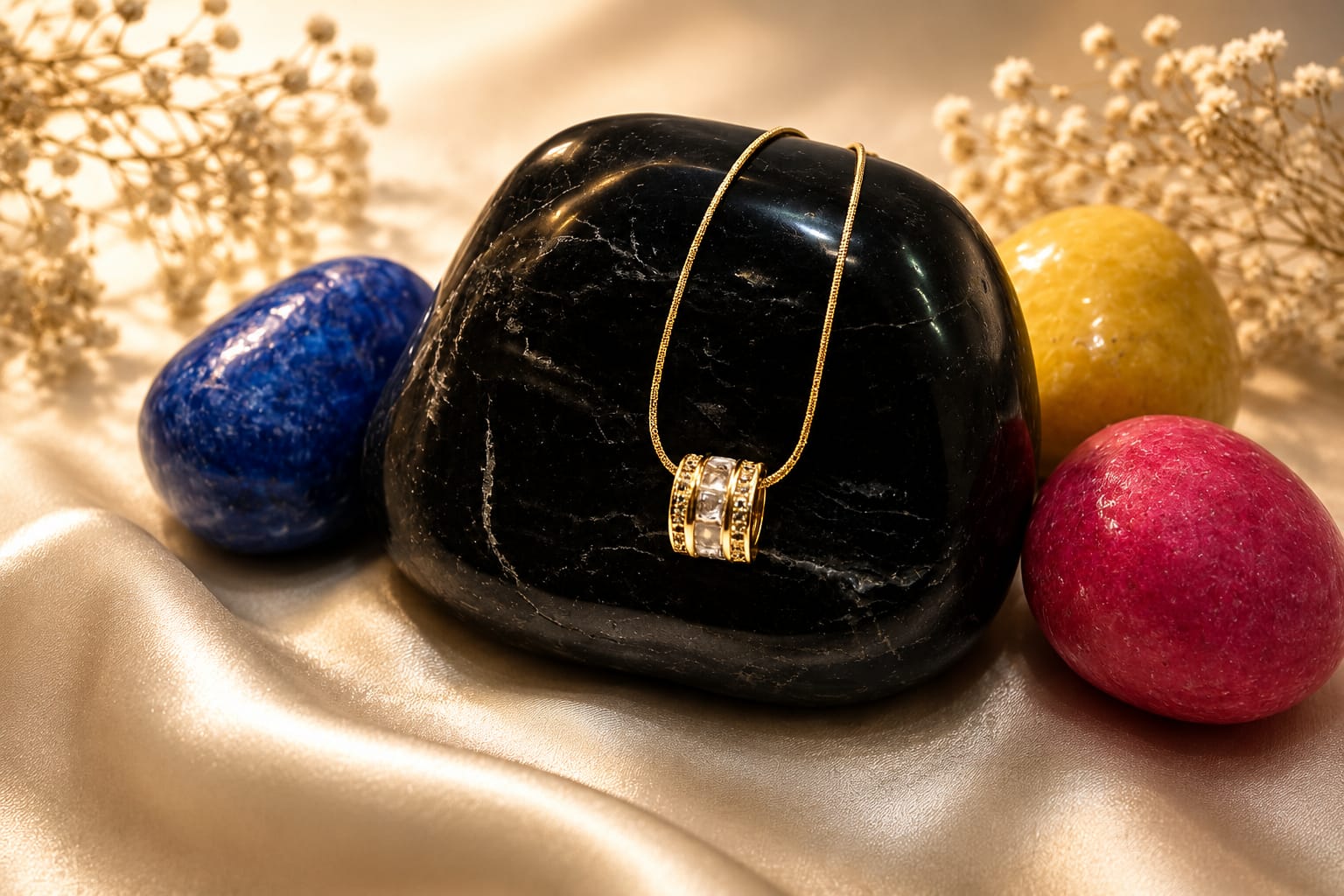 Crystal Gold Pendant Necklace for Women