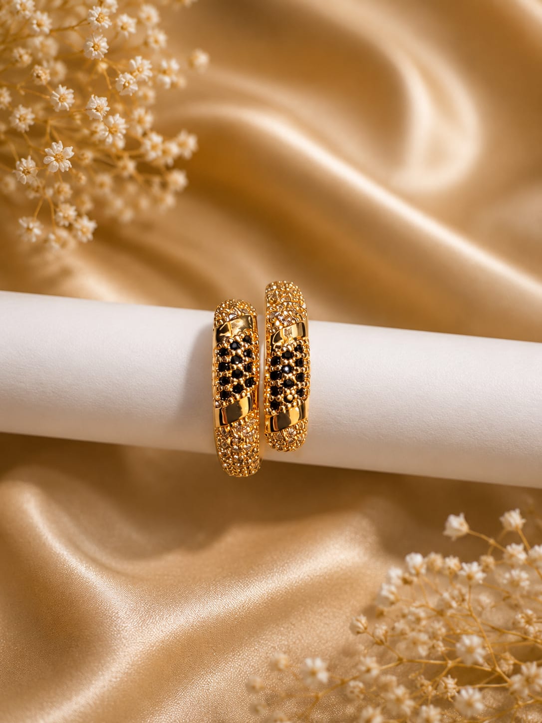 Midnight Spark Gold Ring