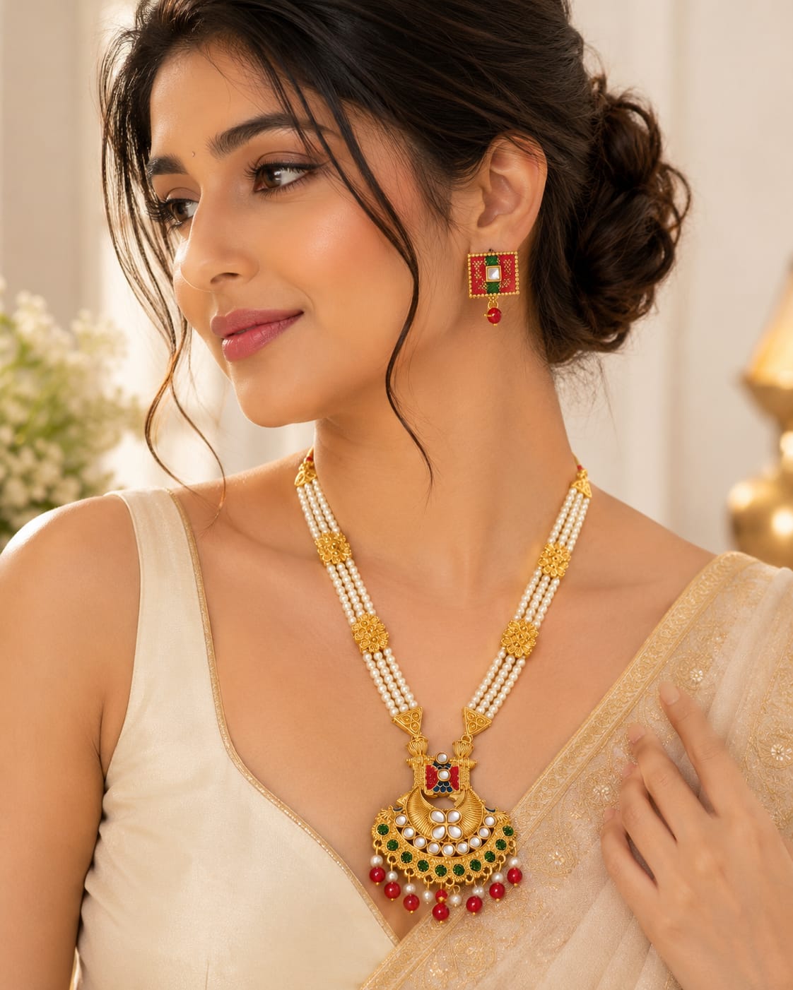 Classic Kundan Pendant Set