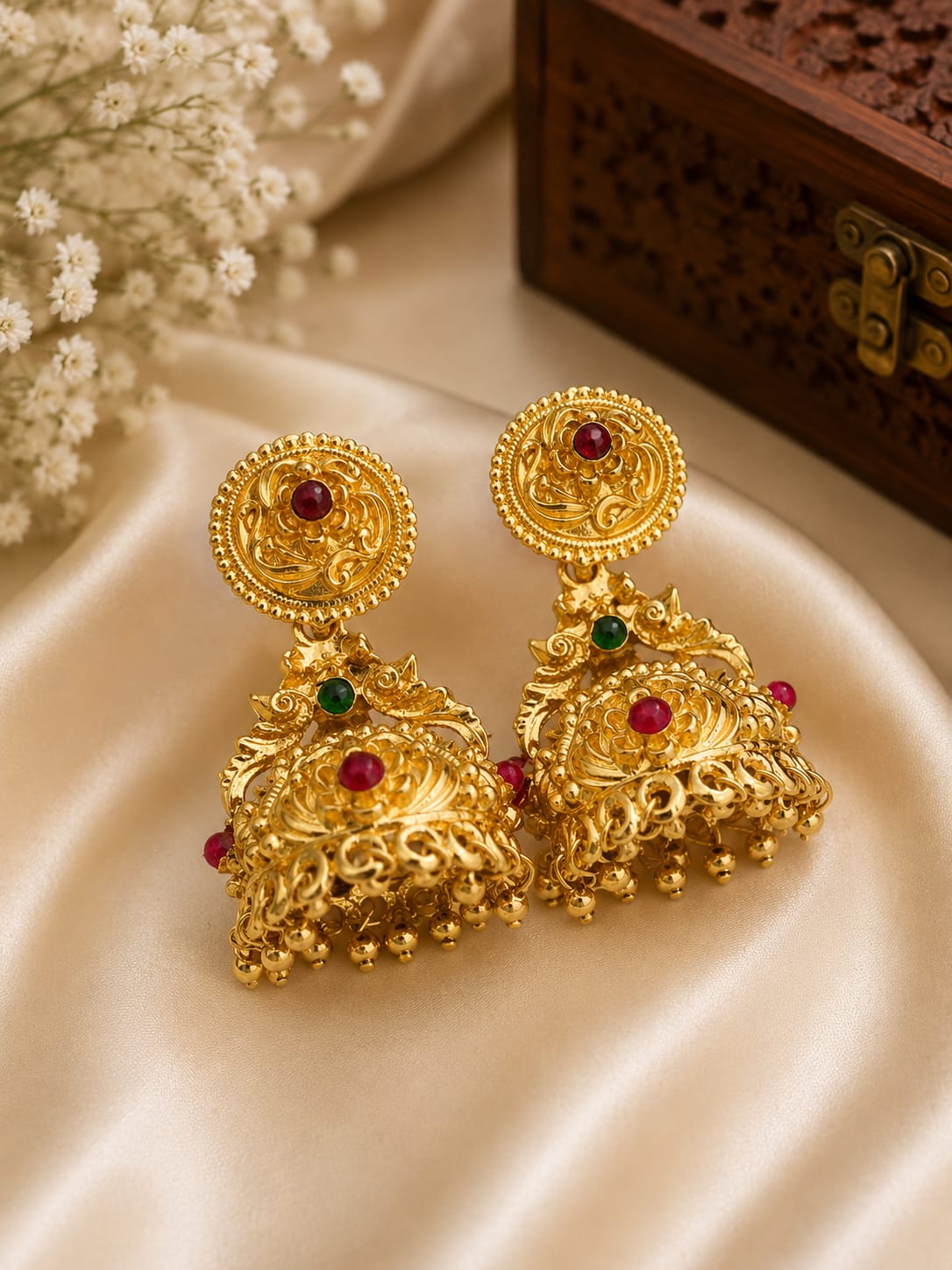 Royal Gold Jhumka Earrings