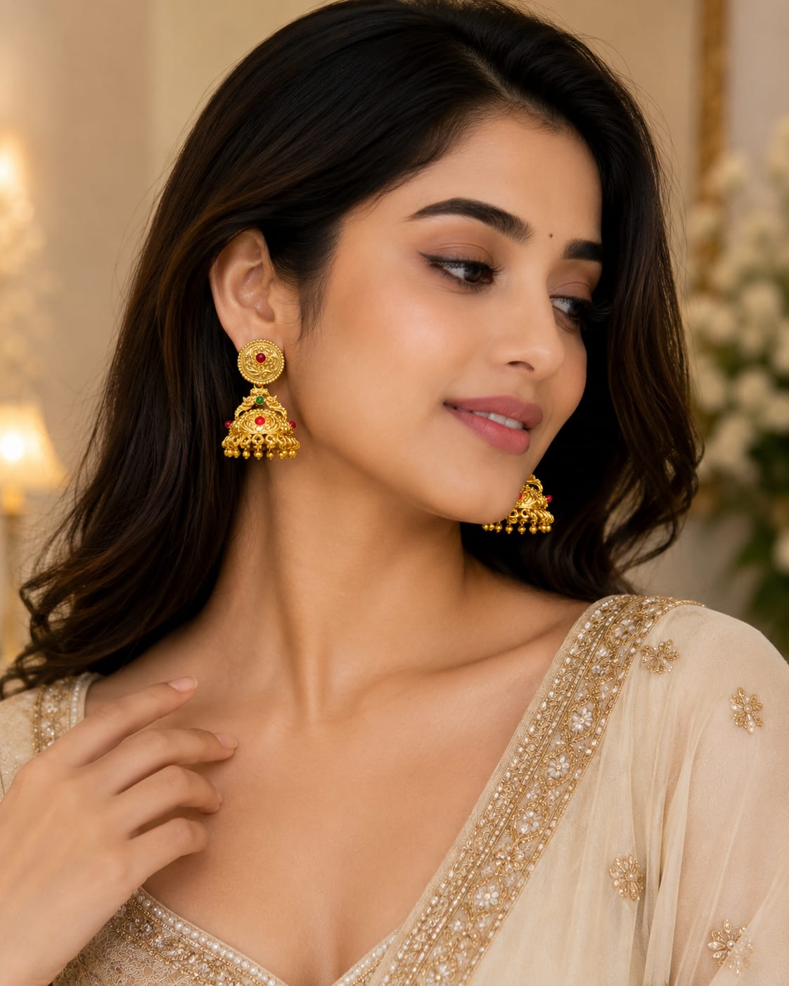 Royal Gold Jhumka Earrings